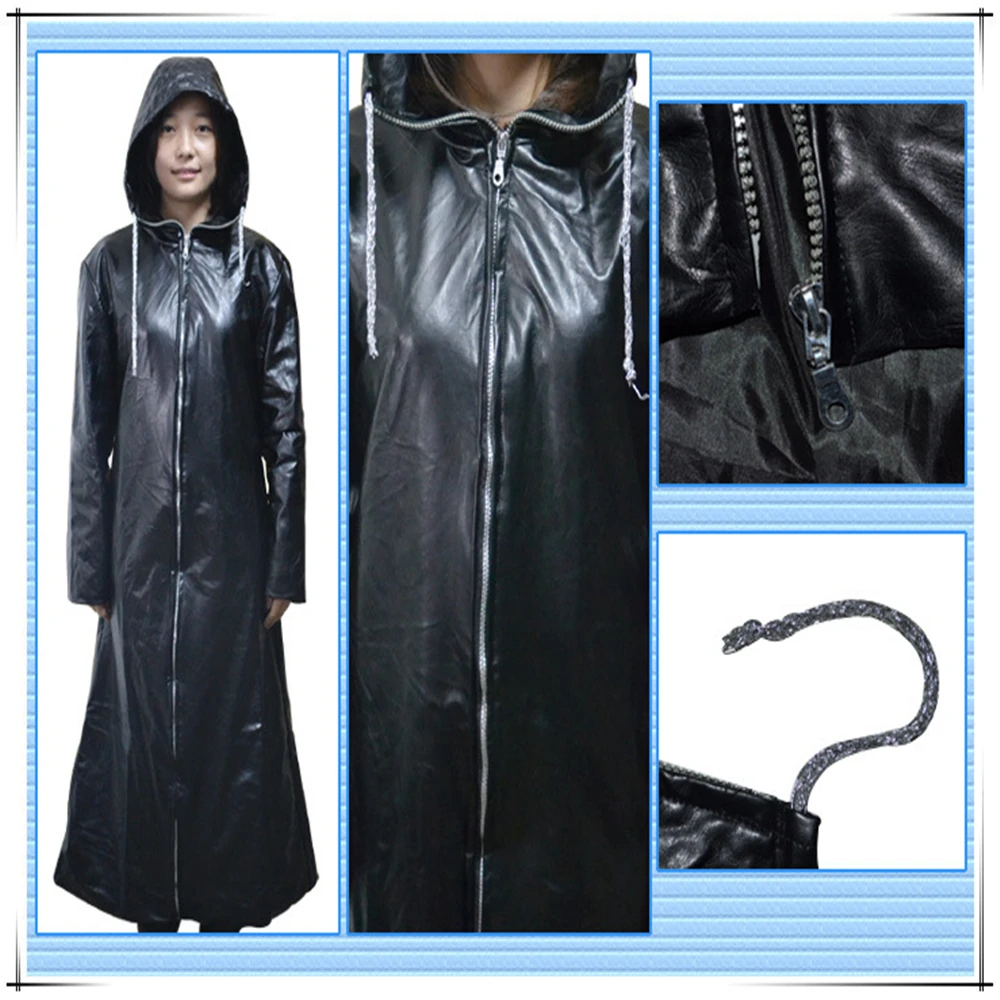 Организация XIII Kingdom Hearts 2 Young Xehanort Косплей Костюм Хэллоуин осень зима мужская одежда из искусственной кожи длинное платье