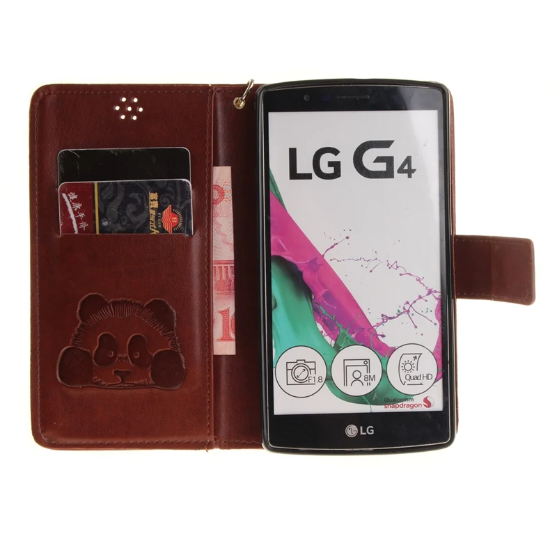 Panda Pattern Leather Phone Case For LG G3 G4 K7 K8 K10 M2 TPU Back Cover Flip Shell Stand Wallet Bag Card Holder |