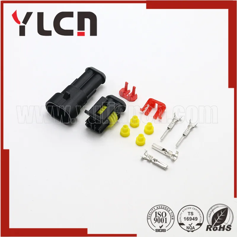 10 комплектов 2 штырька герметичный водонепроницаемый разъем для электрического