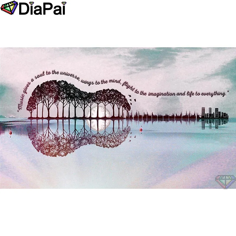 DIAPAI 100% Full Square/Round Drill 5D DIY Diamond Painting &quotGuitar text&quot Embroidery Cross Stitch 3D Decor A19914 | Дом и сад
