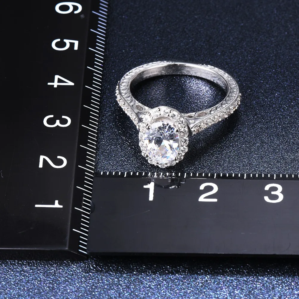 1.97ct овальное кольцо с искусственным бриллиантом изысканные кольца Halo