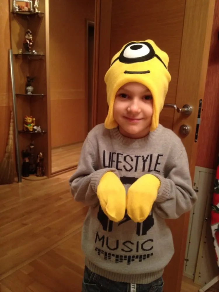 Radom/1 шт. Детская зимняя шапка с героями мультфильмов Детский шарф Перчатки и