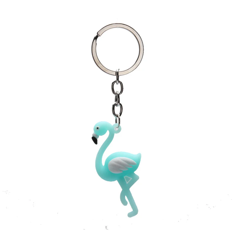 

Cartoon Trendy High Quality Baby Shower Creative Kids Event Flamingo Hot Sale Popular 1PC Party Supplies Silicone KeyChain Gift