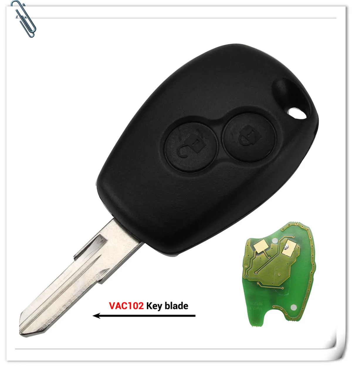 Jingyuqin 2 кнопки дистанционного ключа для Renault Duster модус Клио 3 Twingo DACIA Logan Sandero Kangoo 433 МГц PCF7947 PCF7947 чип
