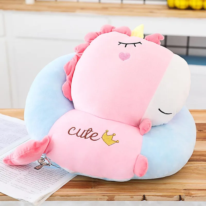 37cm Unicorn Подушка три в одном с одеялом с милым мультяшным Единорог, динозавр в форме Фламинго подушка сон подушка - Цвет: 37cm Unicorn
