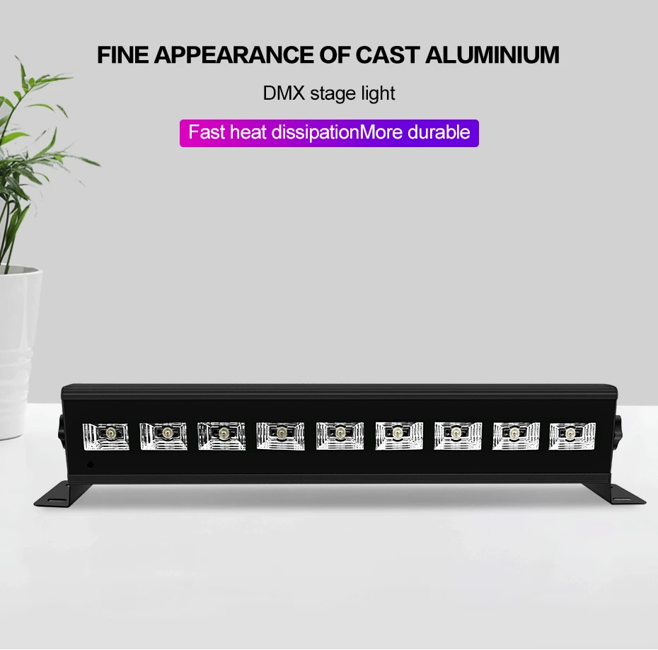 Светодиодный диско-УФ-фиолетовый черный светильник s DMX512 DJ вечерние сценические лампы для рождественской бара лазерный сценический настенный светильник Точечный светильник с подсветкой