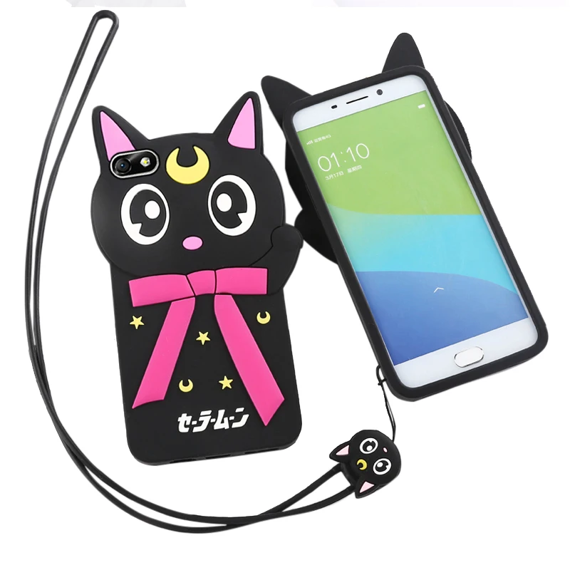 mix order estoque case for huawei honor 8 6x 4x 5a enjoy phone 3D silicon soft cute cat rubber cover 50pcs/lot free DHL |