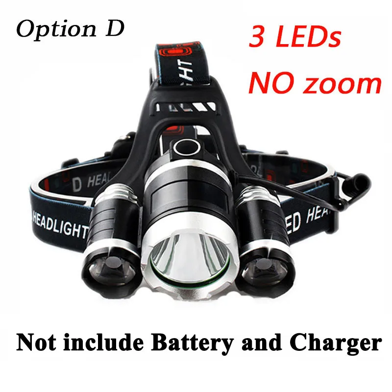 Litwod Z35 Headlight 15000 Lm headlamp CREE XML T6 LED Head Lamp Flashlight Torch head light with 18650 battery 4 mode Lanterna - Испускаемый цвет: Option D