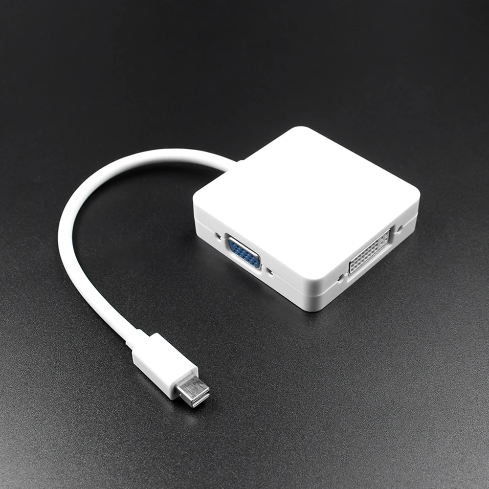 3 в 1 мини порт дисплея DP Thunderbolt к DVI VGA конвертер адаптер кабель для ПК MacBook