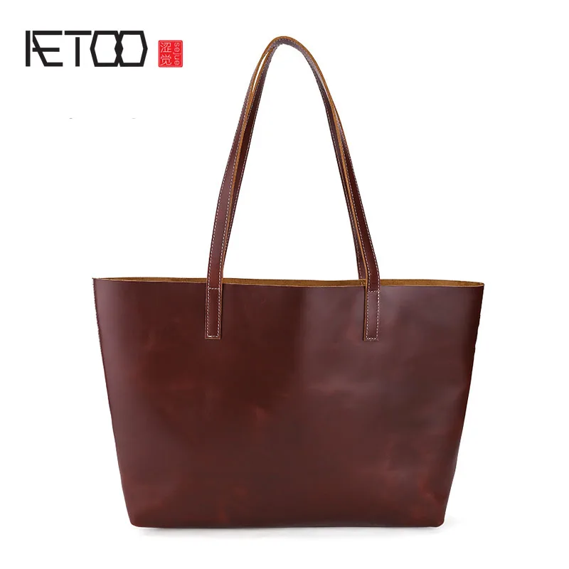 AETOO простая женская кожаная сумка на плечо Большая вместительная 3 комплекта |