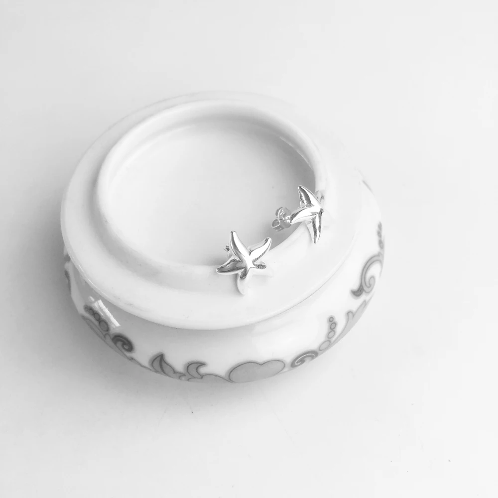 COOLFLY Лидер продаж Мода Jewelry Симпатичные Морская звезда шпильки серьги для девочек