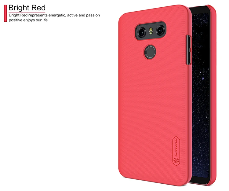 Красный Для LG G6 чехол 5," Nillkin Супер Матовый Защитный Простой Противоударный матовый чехол жесткий чехол для задней панели ПК для LG G6 Nilkin чехол для телефона - Цвет: Красный