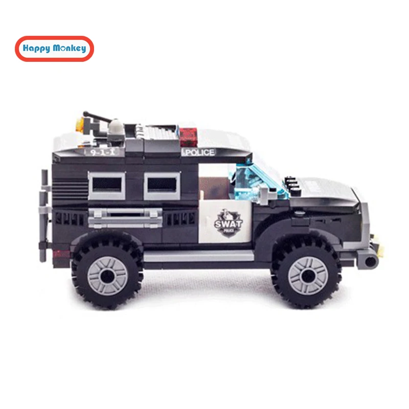 Fiery legoings Новая городская полиция SWAT SUV модели совместимы с большинством детских