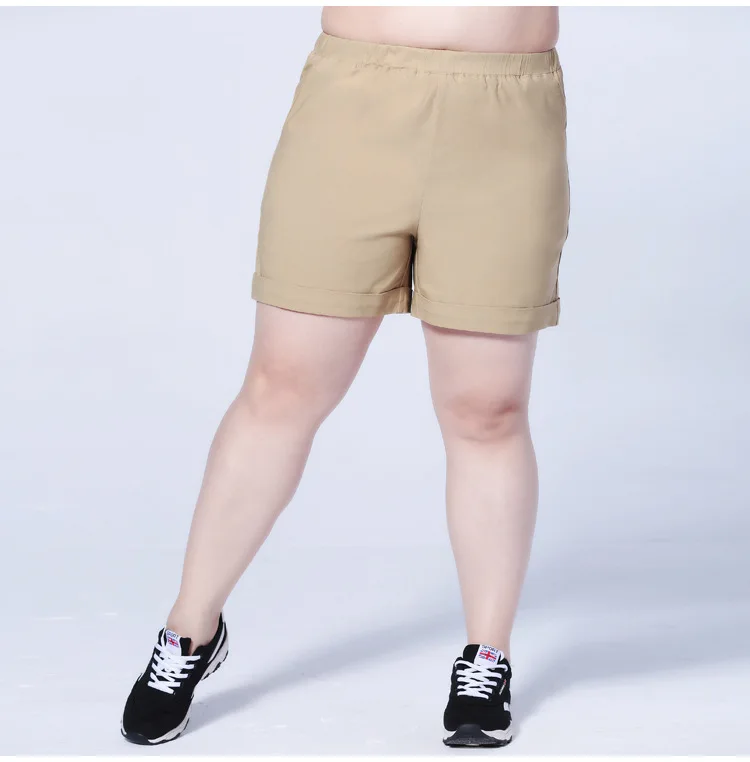 3XL-7XL женские летние повседневные шорты большого размера, женские черные шорты с эластичной резинкой на талии, облегающие, 5XL 6XL, большие размеры, спортивная одежда, шорты