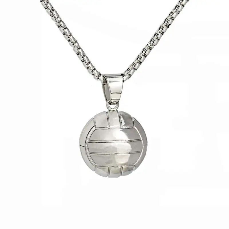 3D волейбольная спортивная подвеска ожерелье я люблю волейбол из нержавеющей