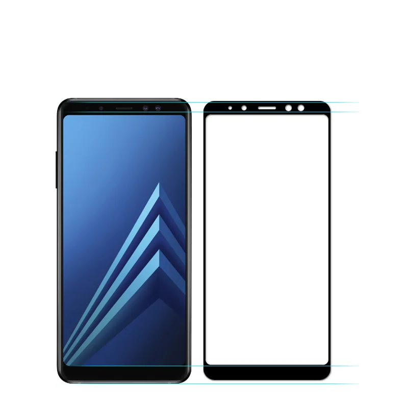3D Переднее стекло протектор для Samsung Galaxy J4 J6 J8 + 2018 закаленное черный с пластиковой