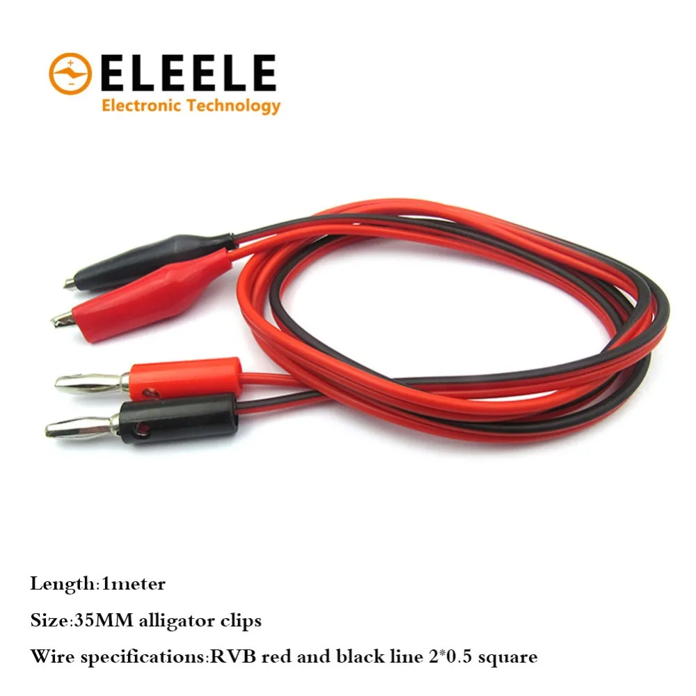 Крокодил Зажимы электрические DIY Тестовые провода крокодил двойной конец зажимы