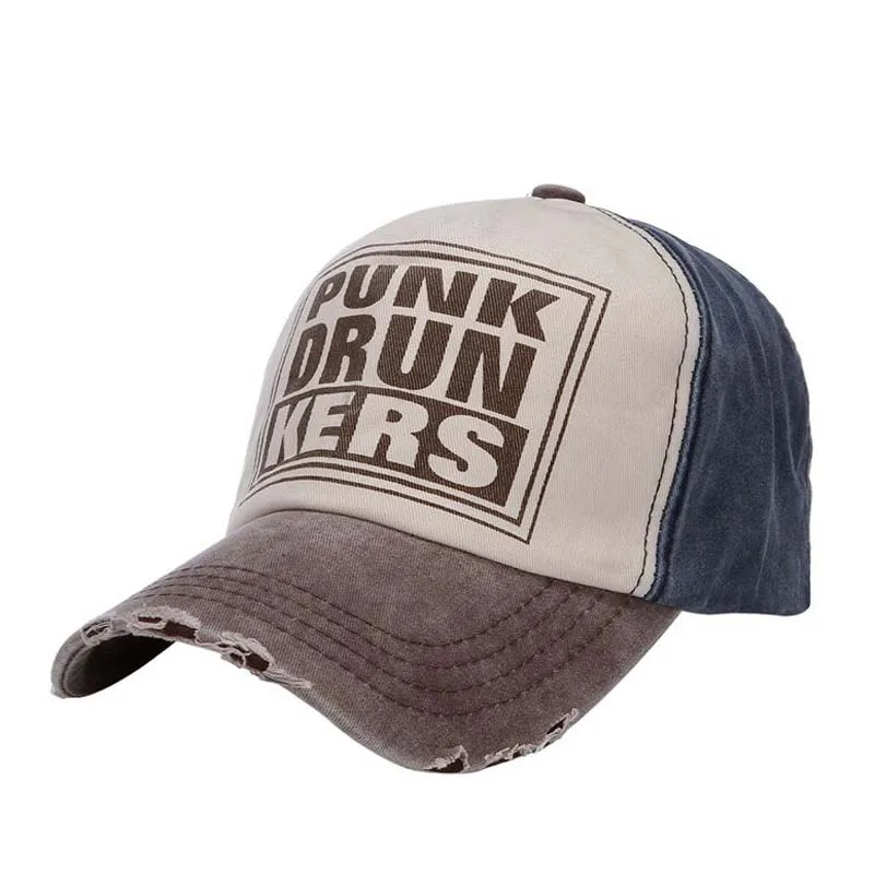 1 шт., новинка, хлопковая бейсболка с надписью PUNKDRUNKERS, брендовая бейсболка для мужчин и женщин, бейсболка для старых мотоциклов, хлопковые шапки, 6 цветов, 8120