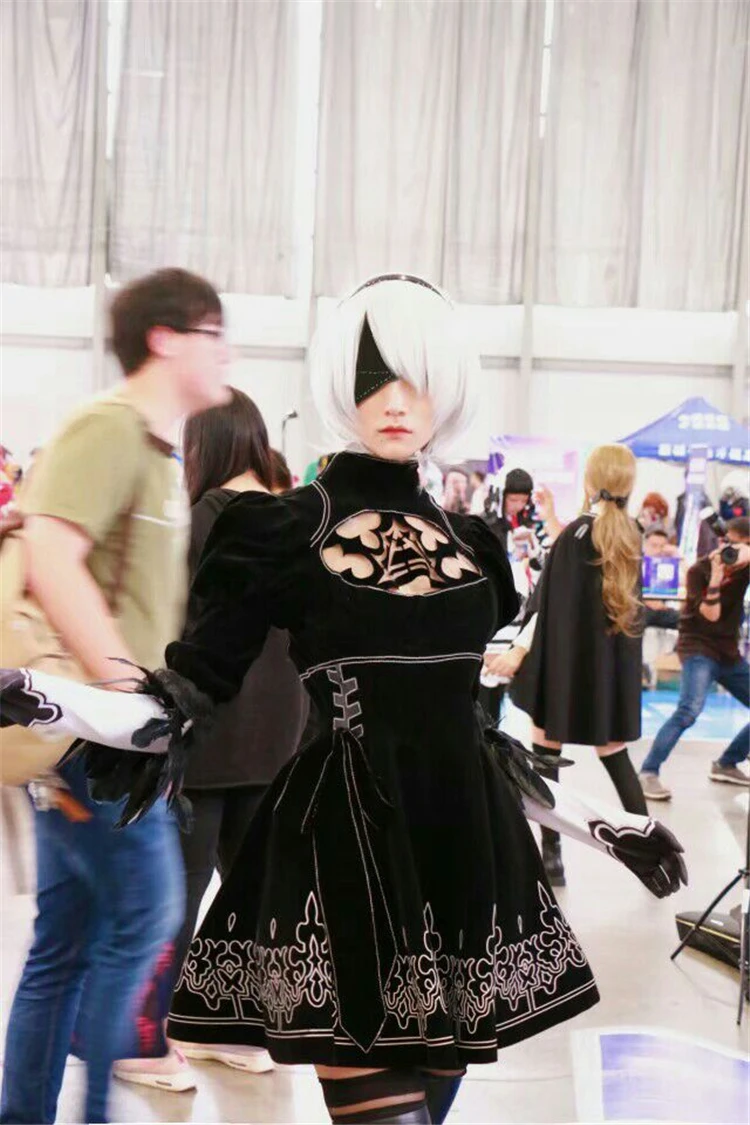 Новая игра Nier Automata Косплей Костюм йоркха 2B костюм наряд на карнавал/Хэллоуин взрослые костюмы для женщин S-XL
