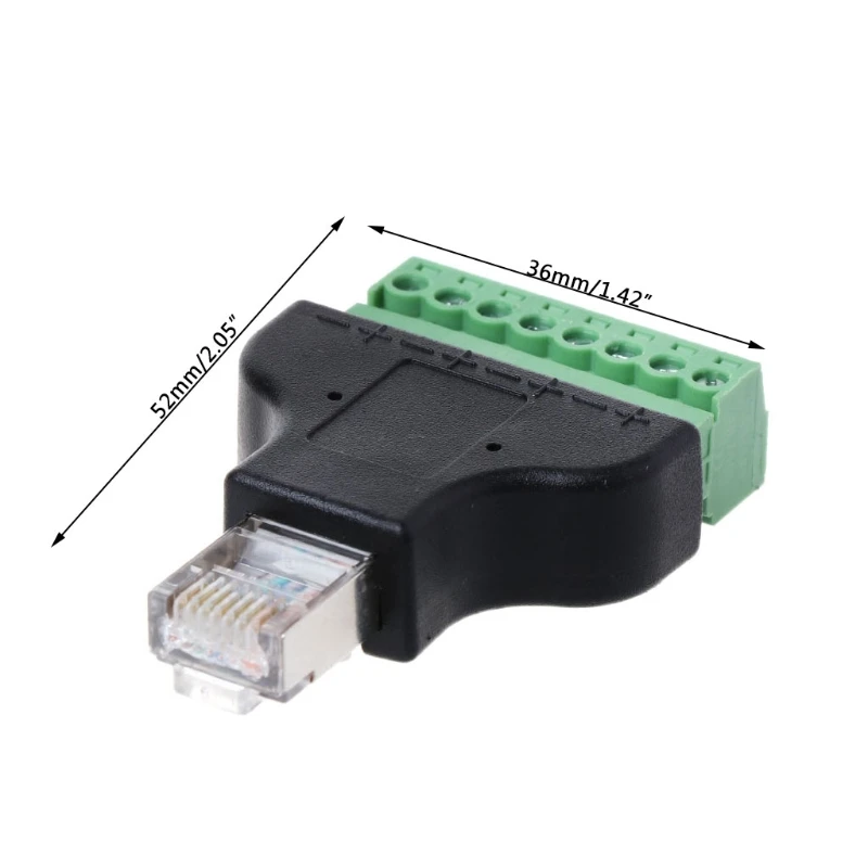RG45 8P8C Pin Metal Cable Modular Plugs Screw Binding Post Terminals Adapter | Обустройство дома