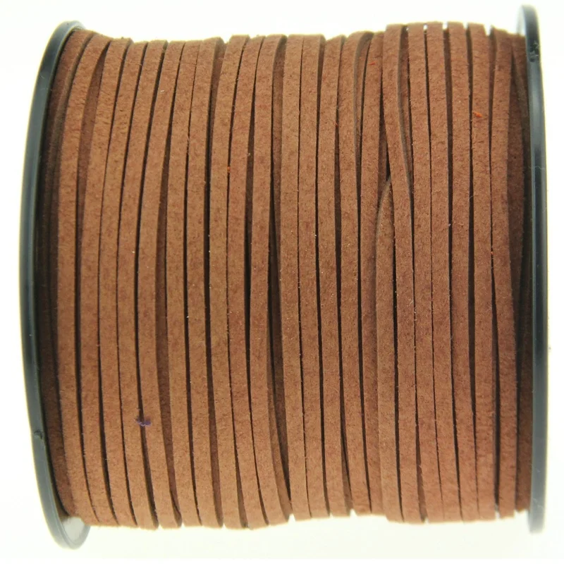 Бархатная коричневая веревка из искусственной замши 2 5 мм 3 метра| |