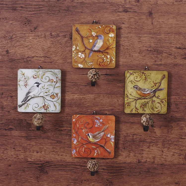 Креативные деревянные декоративные настенные крючки в стиле ретро|store hangers|store