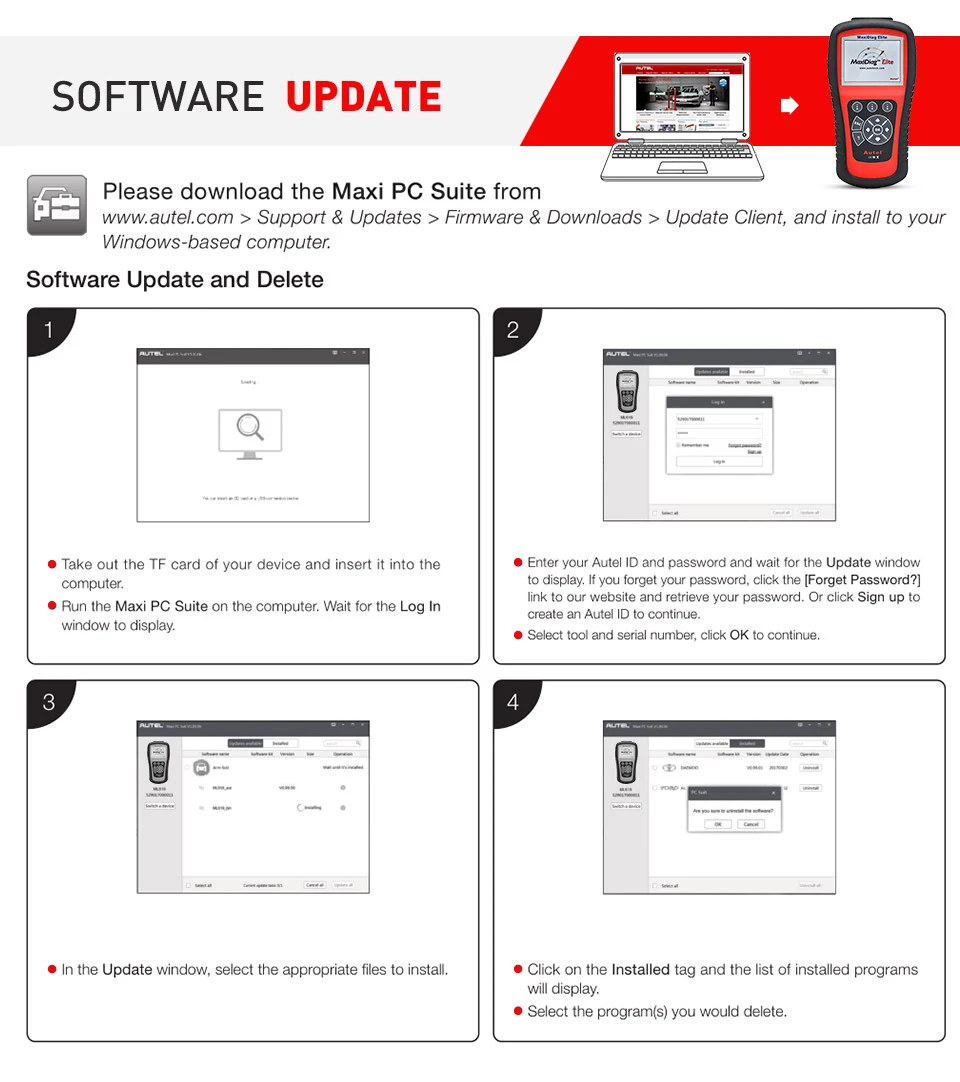Autel MaxiDiag Elite MD802 сканер Automotivo полная система MD805 OBD OBD2 OBDII EOBD сканер для Au Ford Holden диагностический инструмент