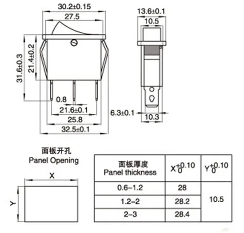 Высокое качество G132Y 3PIN SPST вкл/выкл 5 шт. красный светодиодный переключатель LightBoat