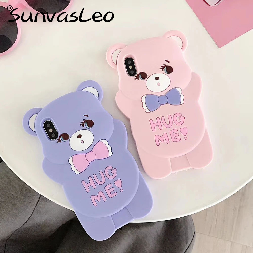 3D мультяшный Мягкий силиконовый чехол для iPhone 5 6 7 8 Plus X XR XS Max Samsung A20 A30 A50 J4 J5 J6 J7 J510
