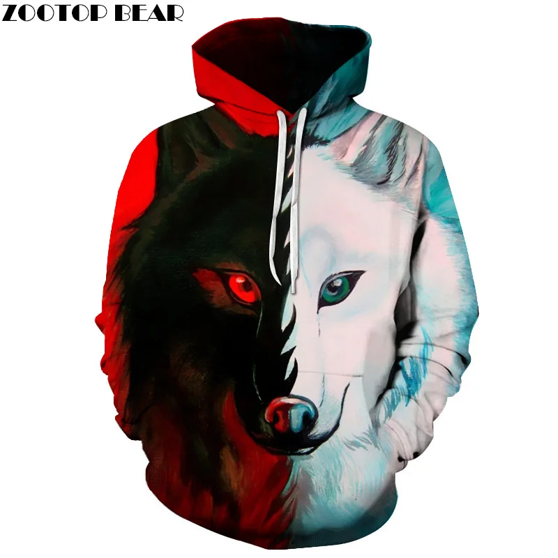 Разные ученики волк Толстовки Кофты для женщин и мужчин с 3D принтом модные