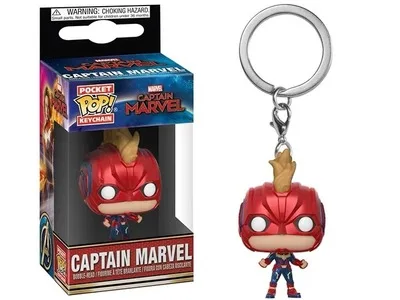 Captain Marvel FUNKO POP брелок официальный Сейлор Мун Веном Супер Герой Джон Сноу История игрушек алддин коллекционный Брелок с коробкой - Цвет: Captain Marvel