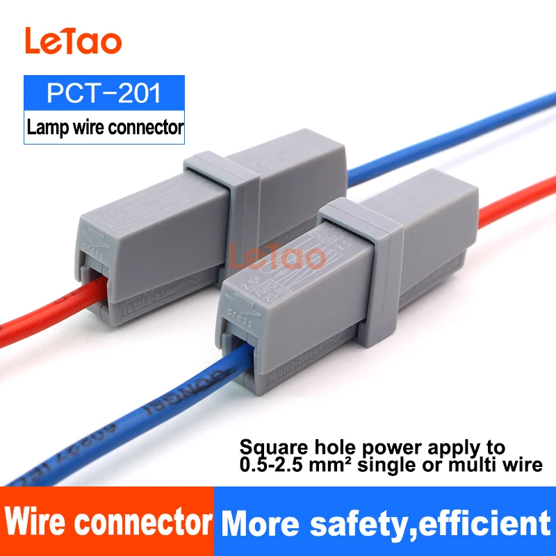 PCT-201Gray Универсальный компактный разъем для освещения провода Клеммная колодка