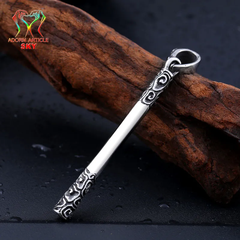 В народном стиле ювелирного литья мужчины резные золото обруч палка кулон |