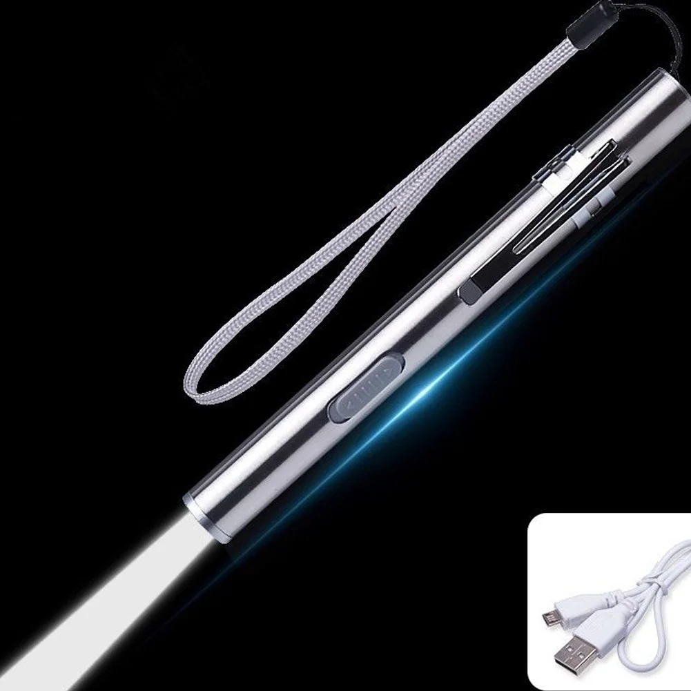Training Tools Handy Rechargeable Mini Pointer Toys Portable Pocket Electric Torch Simple Mode Outdoor Interface Led Double Bead | Лампы и