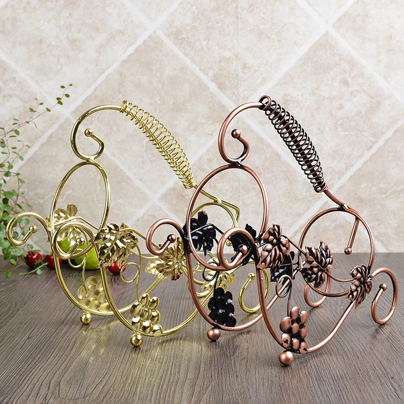 Европейские винные полки винтажные Железные украшения модная красная полка для