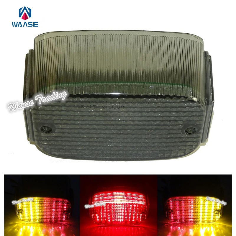 

waase E-Marked Rear Tail Brake Turn Signals Integrated Led Light Smoke Lens For 1996-2008 KAWASAKI Vulcan 1500 VN1500 Nomad