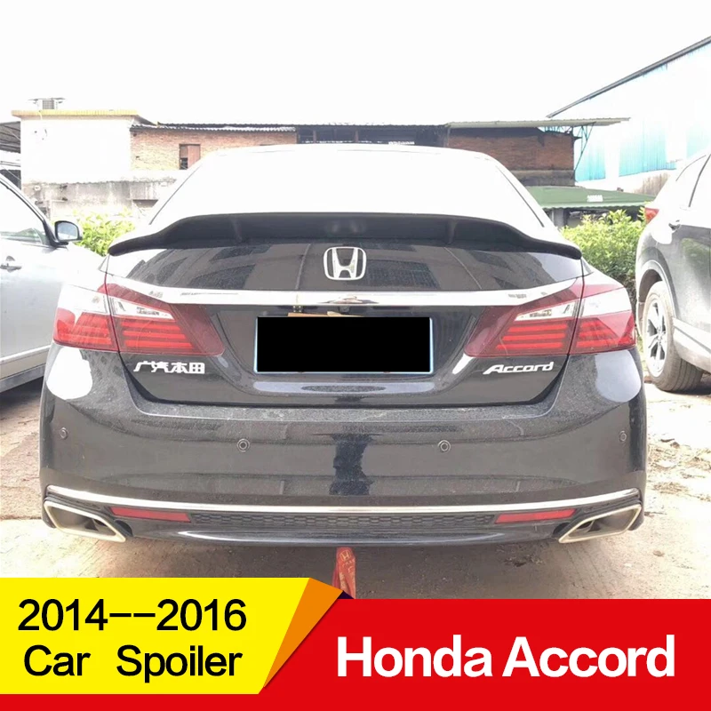 Используется для Honda Accord спойлер год глянцевое углеродное волокно заднее крыло R стиль спойлер, аксессуары