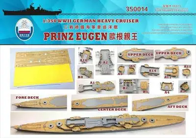 Деревянная колода с трубой 1/350 немецкий круизер Eugen Prince Модель игрушки | Игрушки и