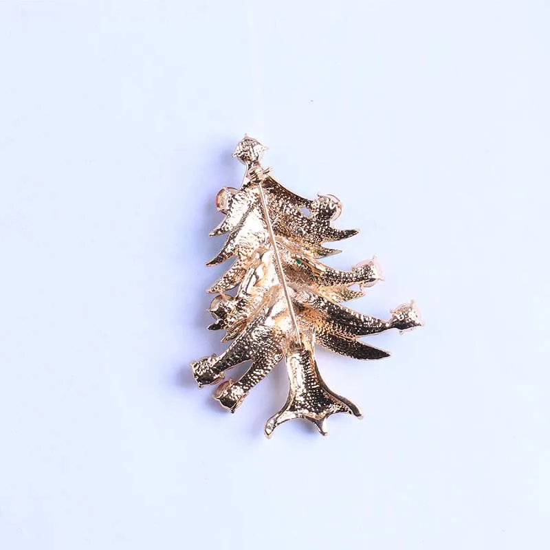 Элегантная Брошь в виде рождественской елки брошь с кристаллами и эмалью