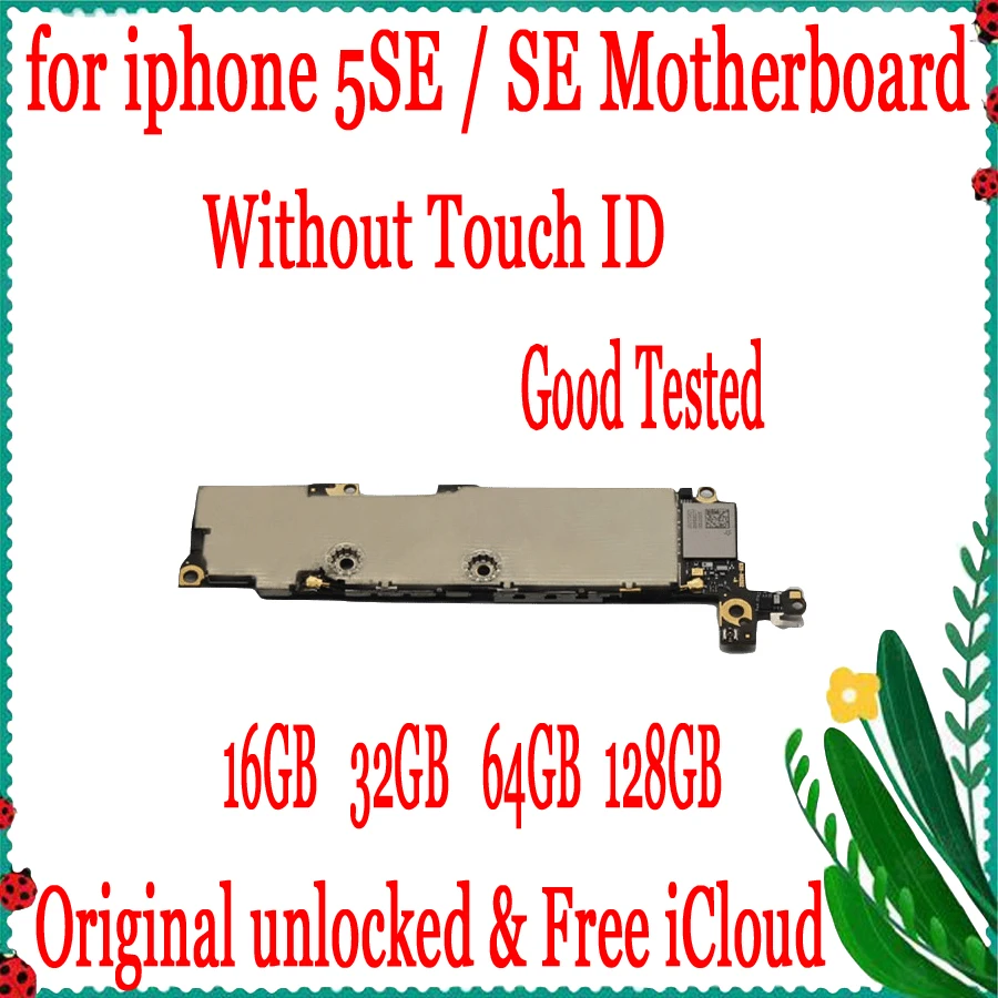 Оригинальная материнская плата для iphone 5SE SE 100% Заводская разблокировка без Touch ID