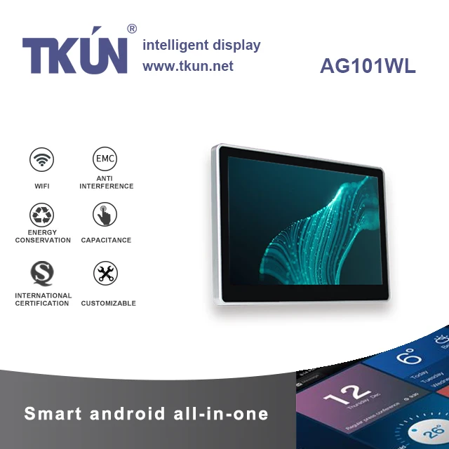 TKUN 10 1 дюймовый емкостный многосенсорный аппарат все в одном android одном. Дисплей