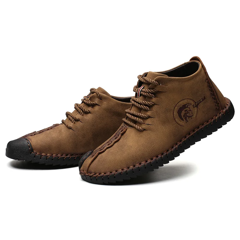 Fashion Warm Casual Shoes Loafers Men With Fur Quality Split Leather Flats Hot Sale Moccasins Big SZ | Обувь