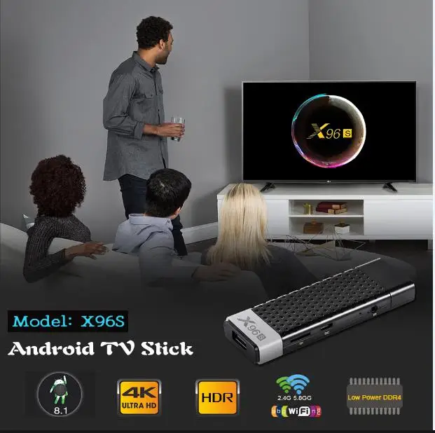 5 шт. X 96S ТВ-палка android 8,1 amlogic s905Y2 H.265 2,4/5G wifi BT4.2 ядро 64 бит cortex a53 мини-ПК x96 max мини