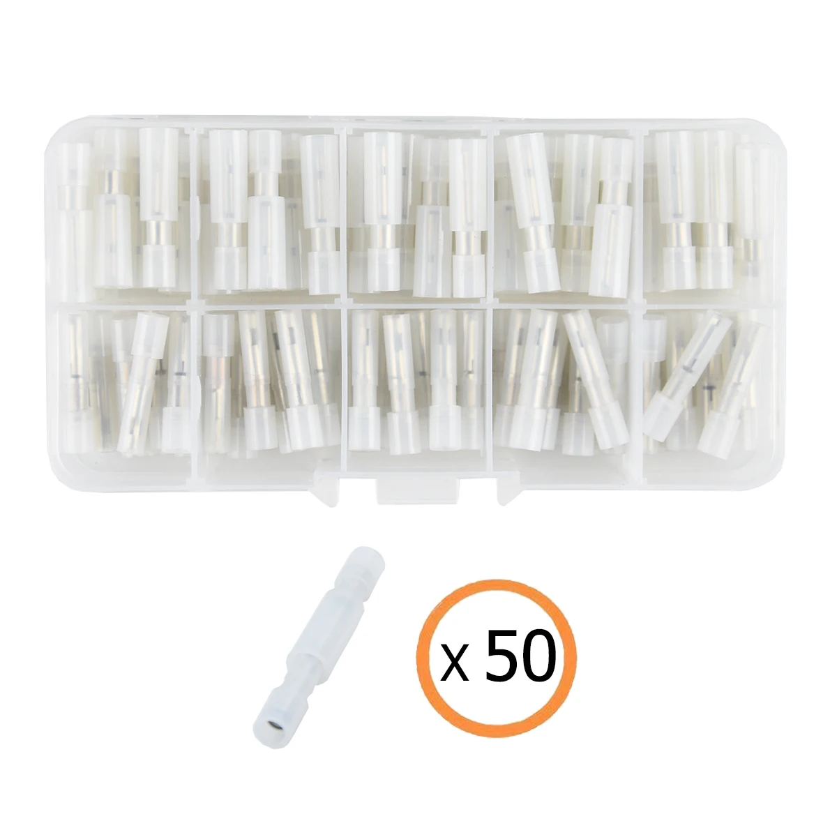 100 шт. белые стыковые соединители полностью изолированные штекеры/гнезда из