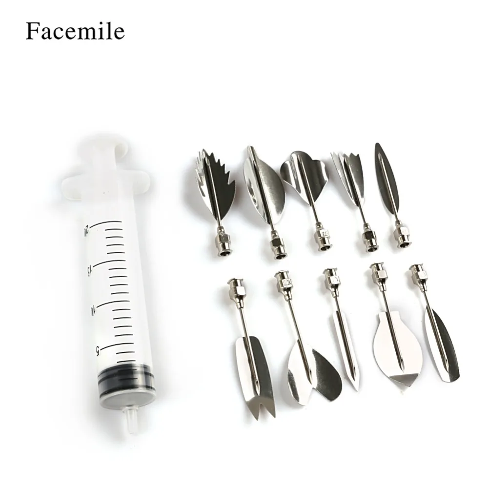 Facemile 11 шт./компл. 3D Желе Цветок художественные инструменты Желе торт желатин пудинг сопло шприц Россия набор сопла инструменты для украшения торта