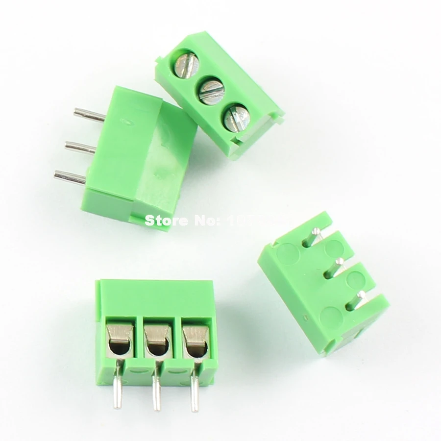 20 штук 3 5 мм шаг pin way прямые булавки PCB Винтовые клеммы разъема KF350 3P|connector block|connector