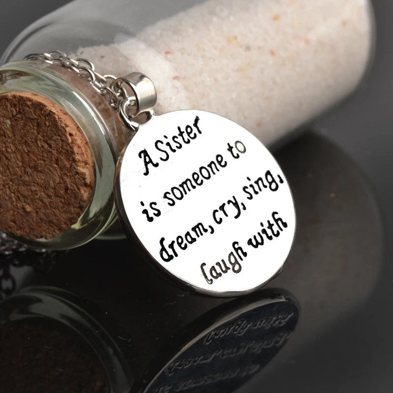 Ожерелье с подвеской ручной работы ювелирные изделия ожерелья кулоном Сестра