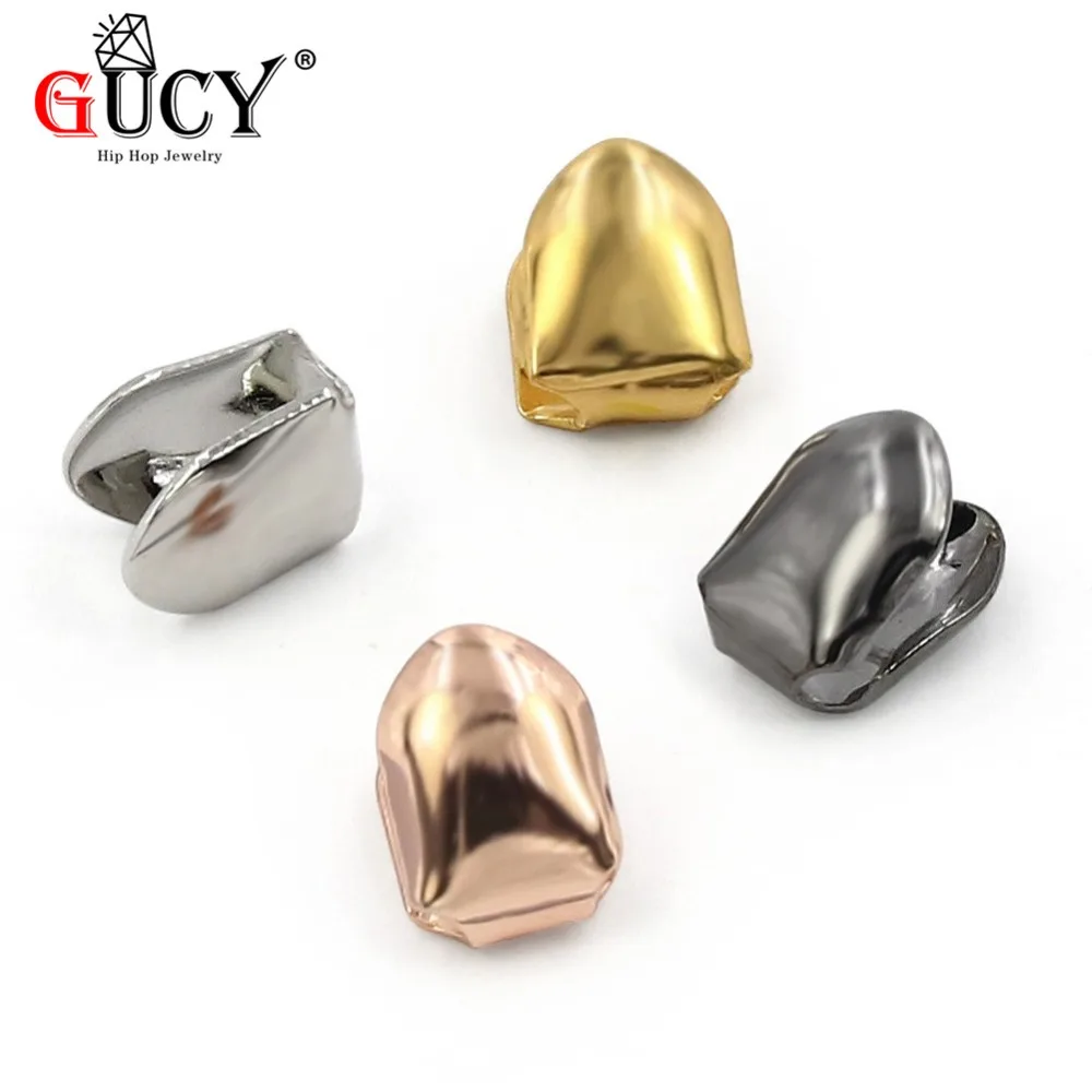 GUCY Новый подходит розово-белого золота с покрытием хип-хоп одинарный зубной