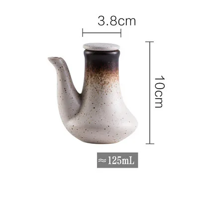ANTOWALL японский ресторан с крышкой керамическая Столешница cruet черная соевая кастрюля для соуса небольшой уксус oilerpot ретро - Цвет: 1 S
