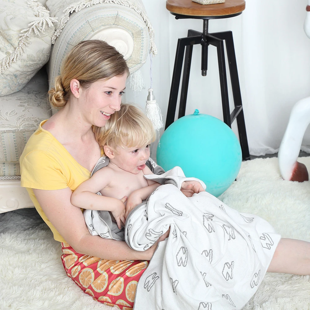 

Zipsoft 100% Cotton Chunky Knit Soft Towel 75*100cm Portable Decorative Baby Child Multifunction Bed Spread Mulitcolor Yoga Mat